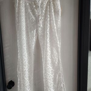 White Lace Pants
